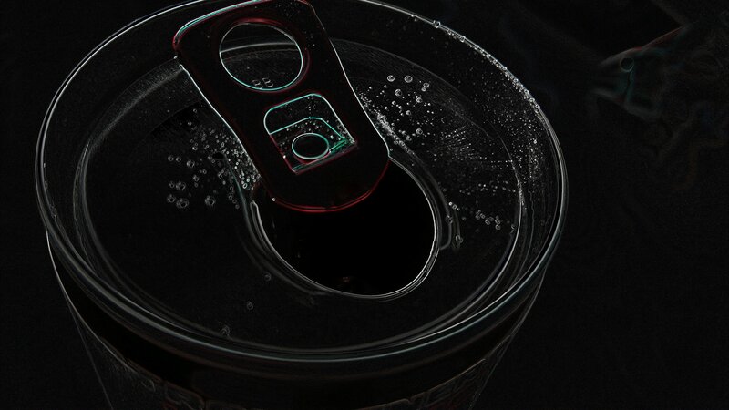 Open Soda Can — Black