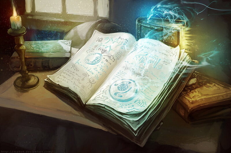 Open Spellbook on Table