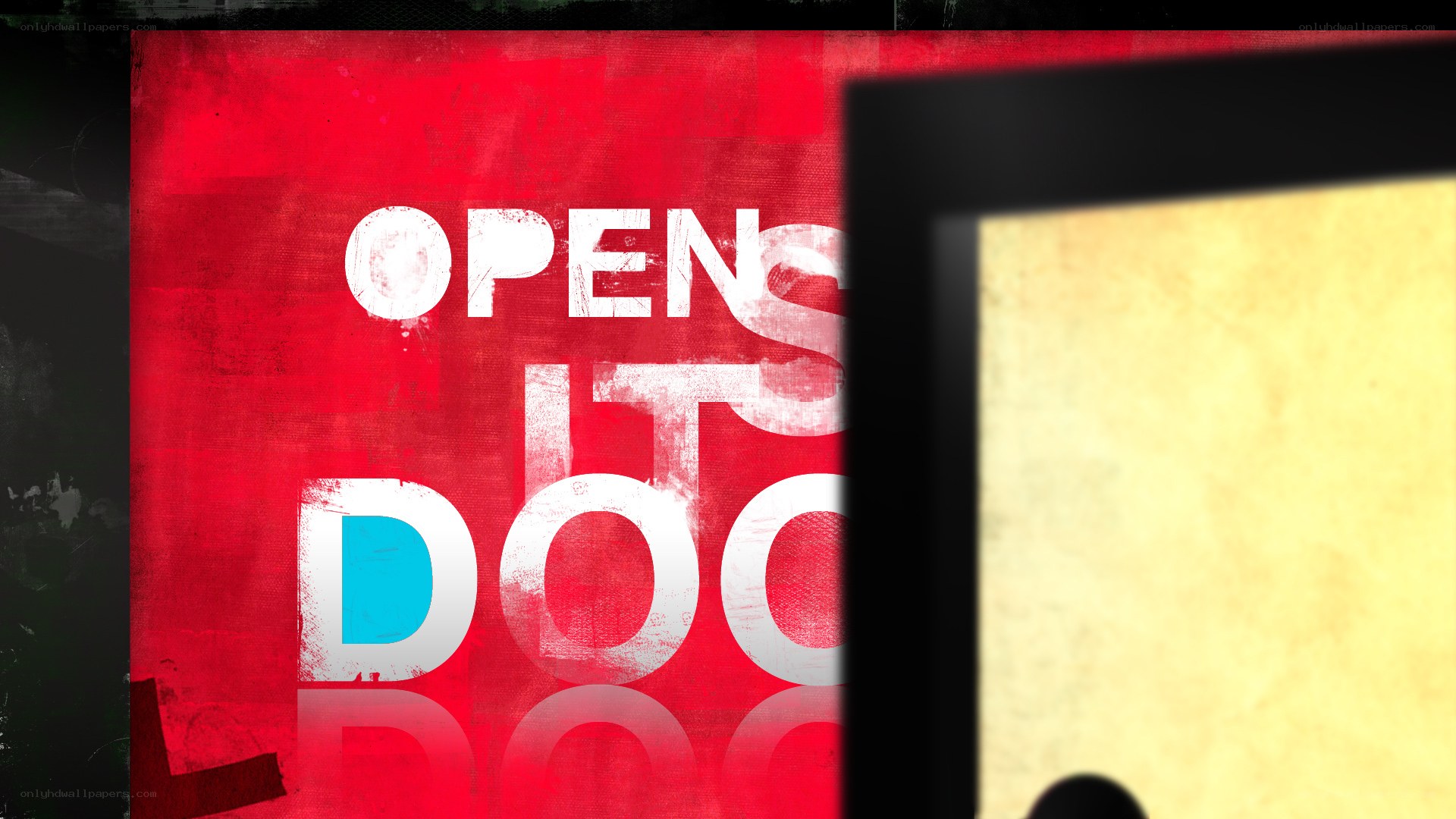 Open the Door text art