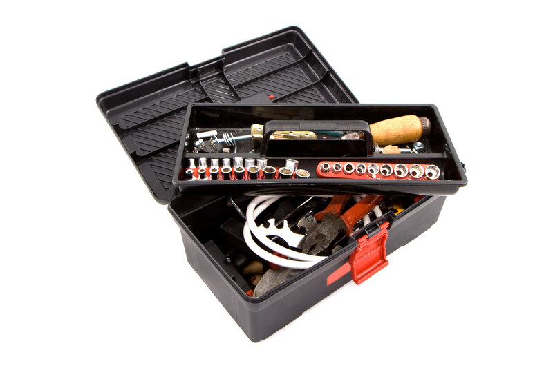 open toolbox with tools