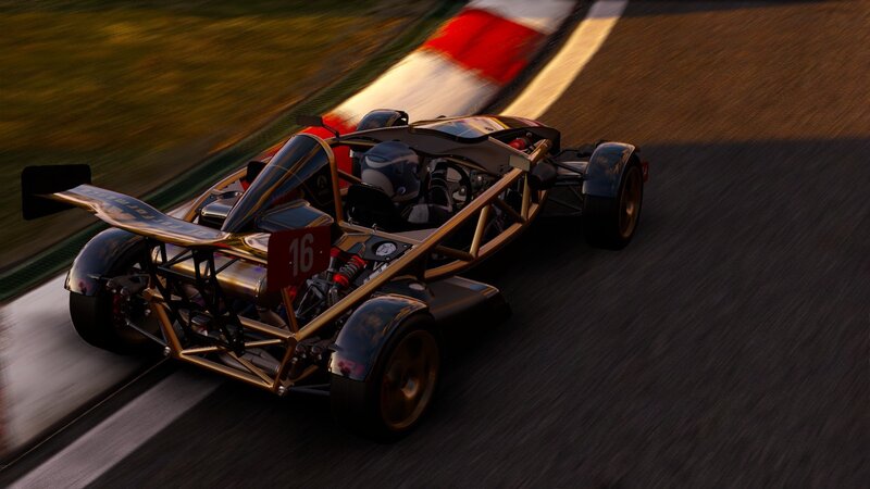 Open-wheel Race Car — Black, Dynamic, Sunset