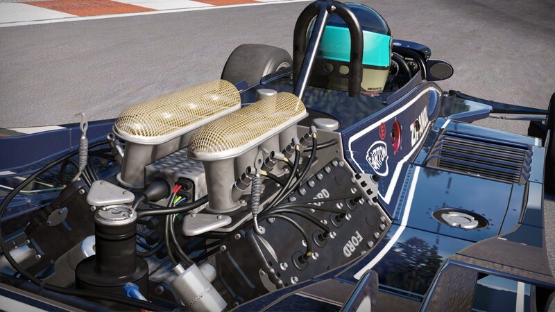 Open-wheel Race Car — Blue