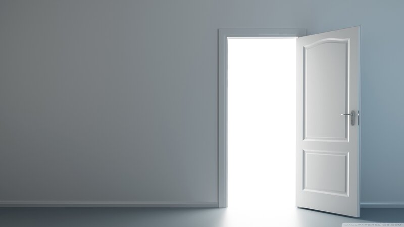 Open White Door