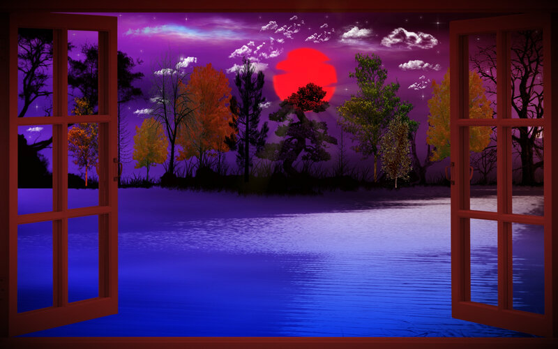 Open Window View — Purple