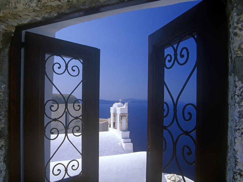 Open window with sea view