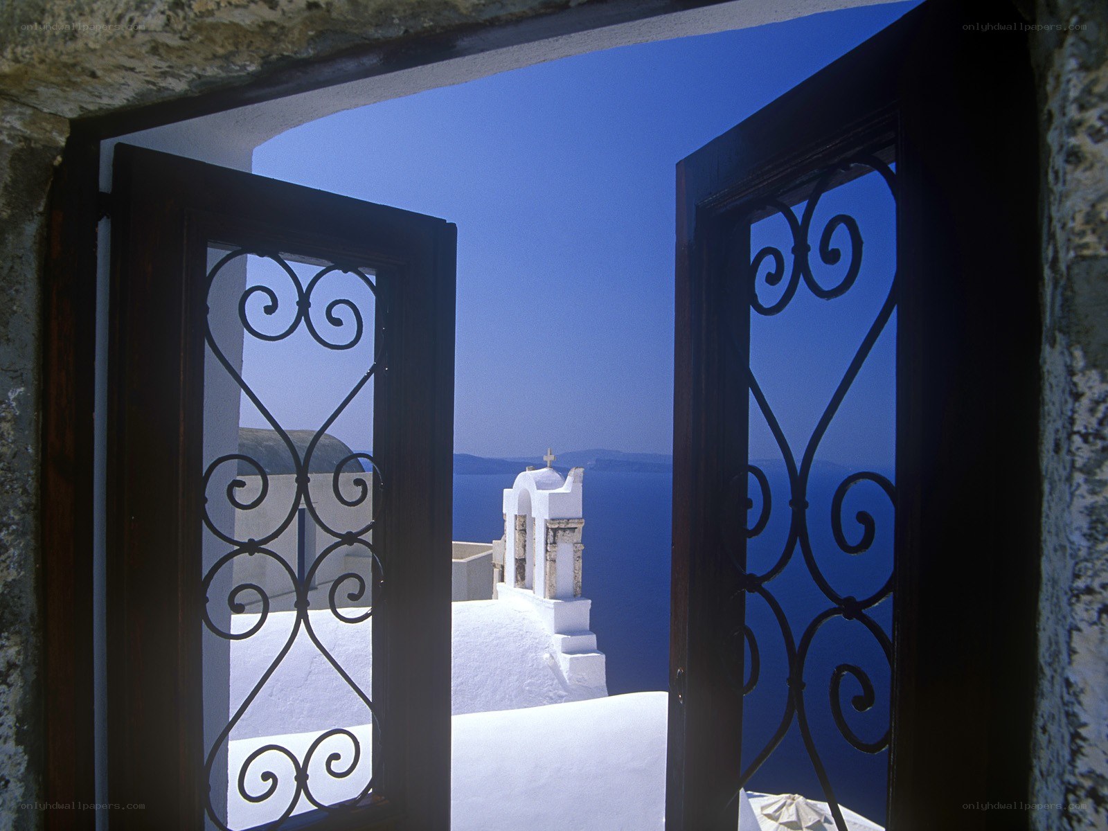 Open window with sea view