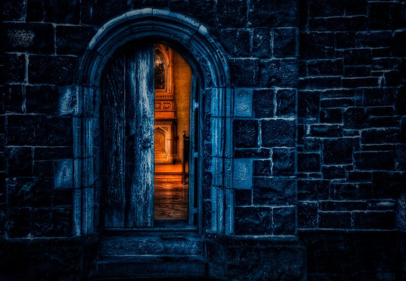 Open Wooden Door