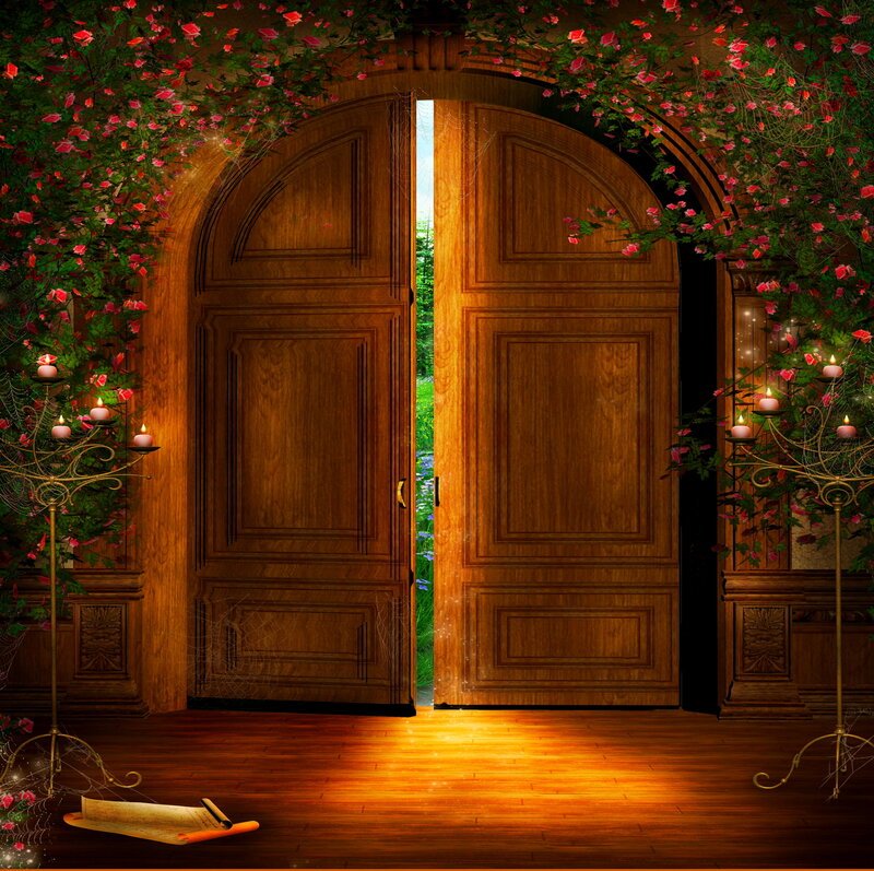 Open Wooden Doors