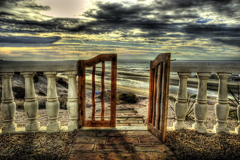 Open Wooden Gate