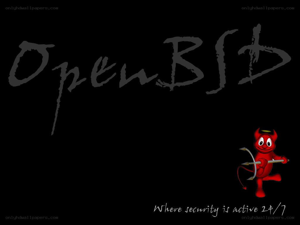 OpenBSD logo with daemon
