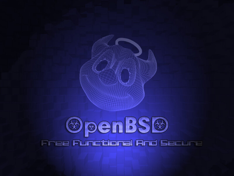 OpenBSD logo with slogan