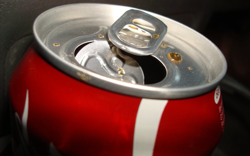 opened soda can