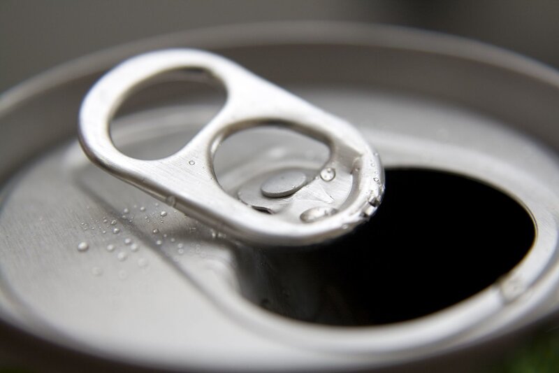 Opened Soda Can — Silver