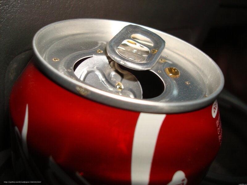 opened soda can