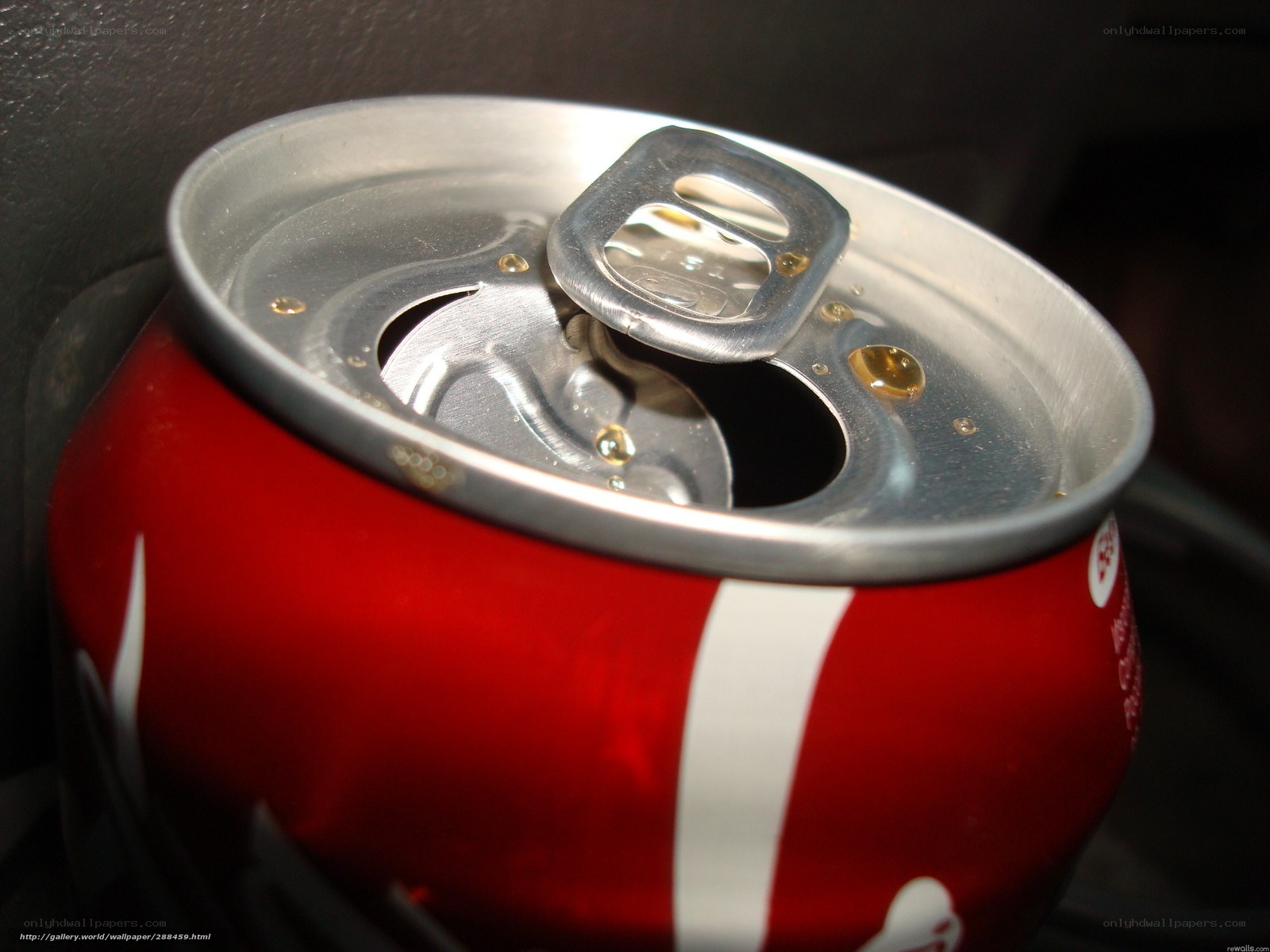 opened soda can