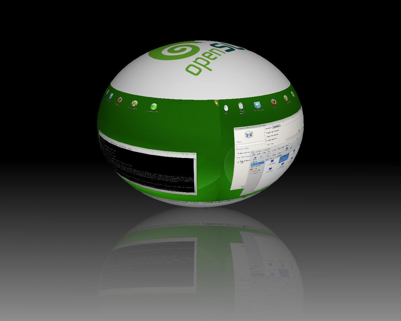 OpenSUSE desktop sphere