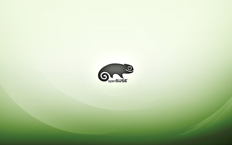openSUSE logo on green background