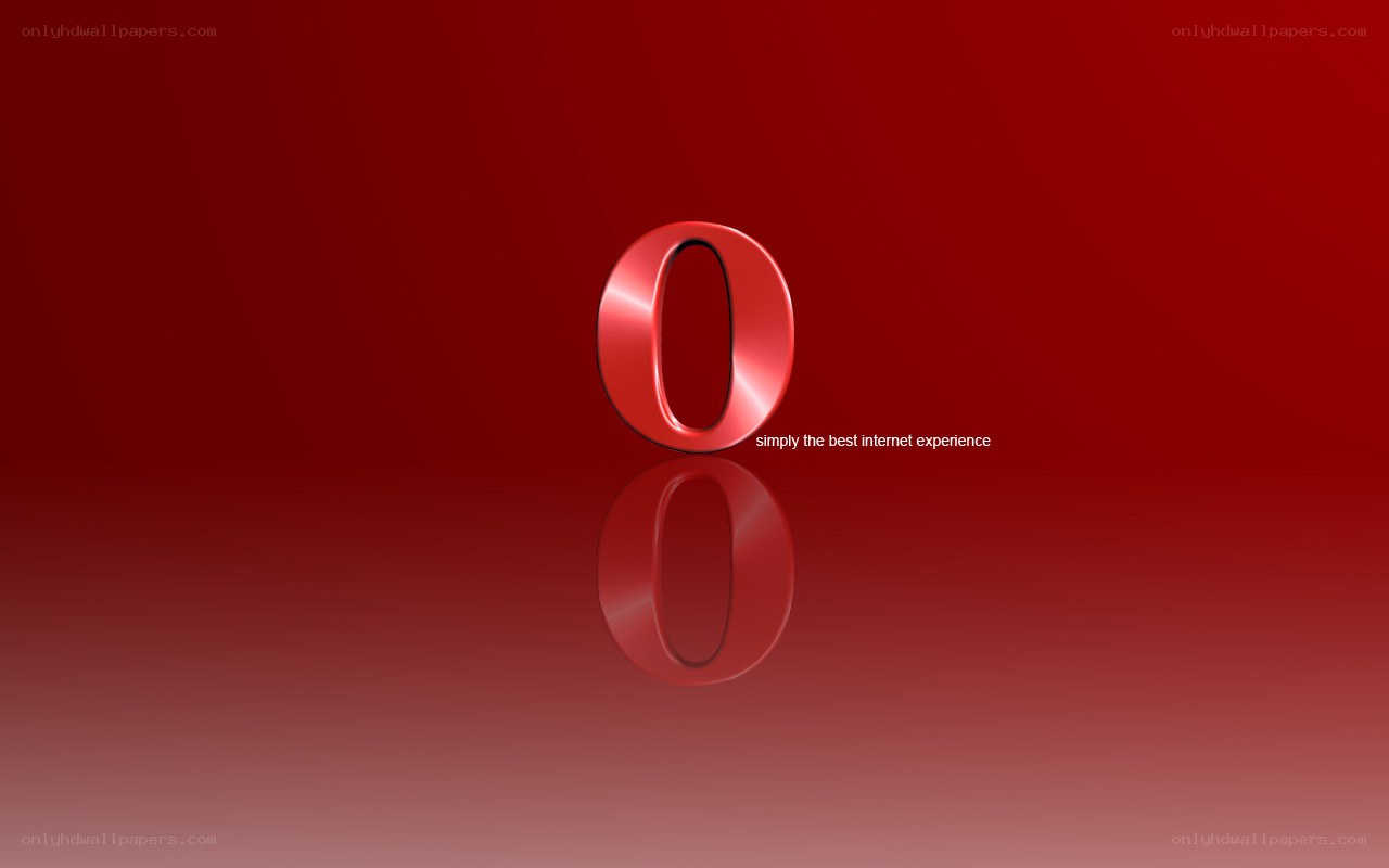 Opera browser logo on red