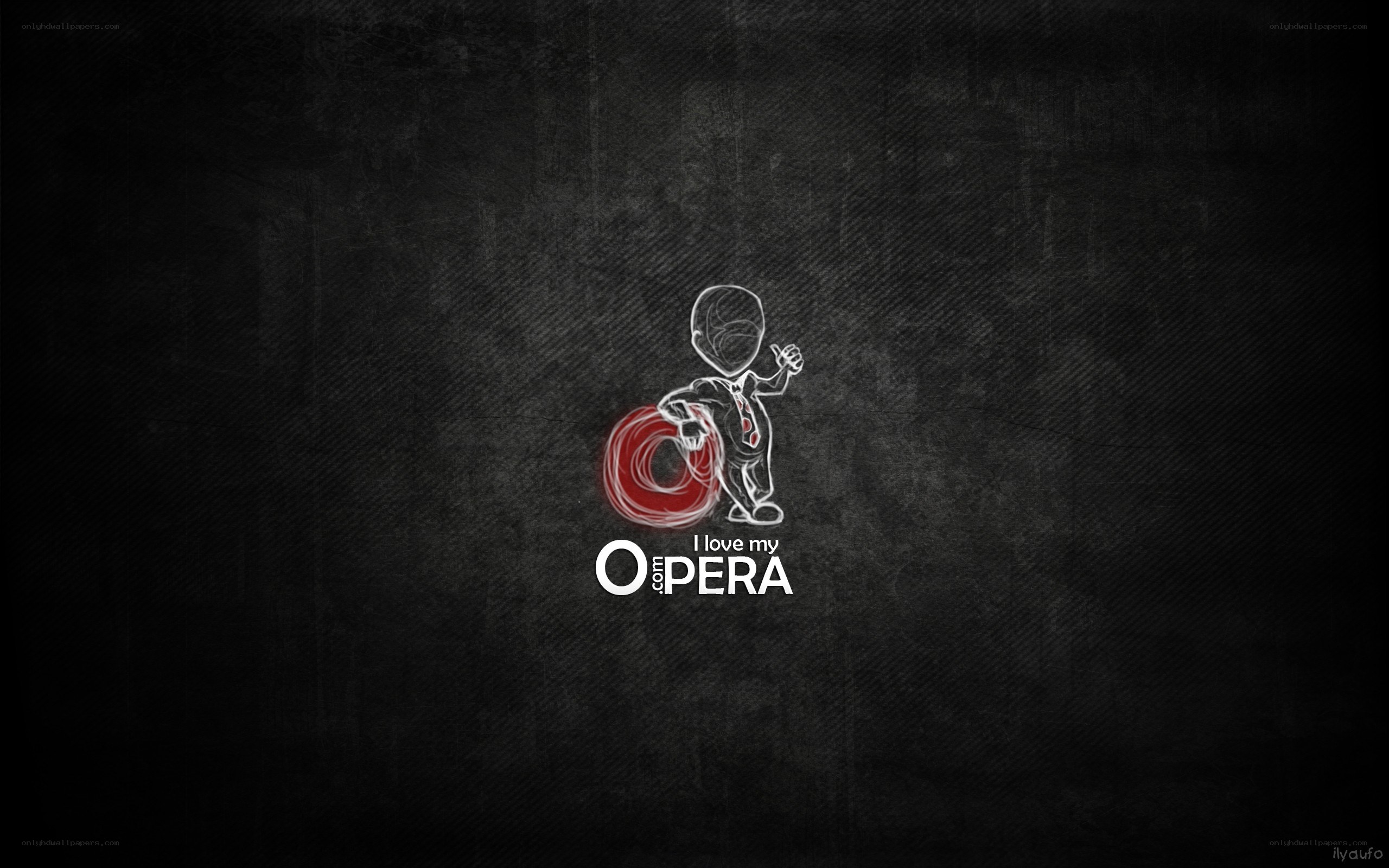 Opera browser logo wallpaper