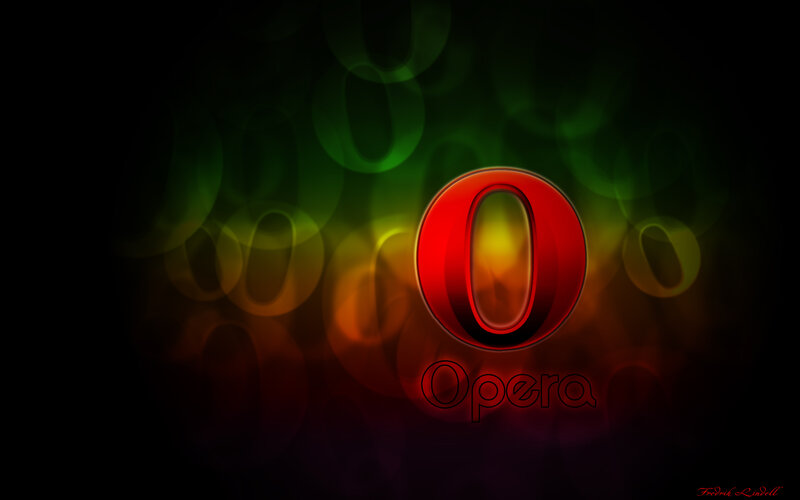 Opera browser logo wallpaper