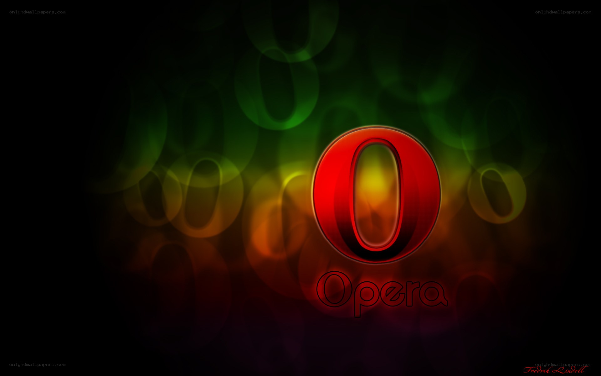 Opera browser logo wallpaper