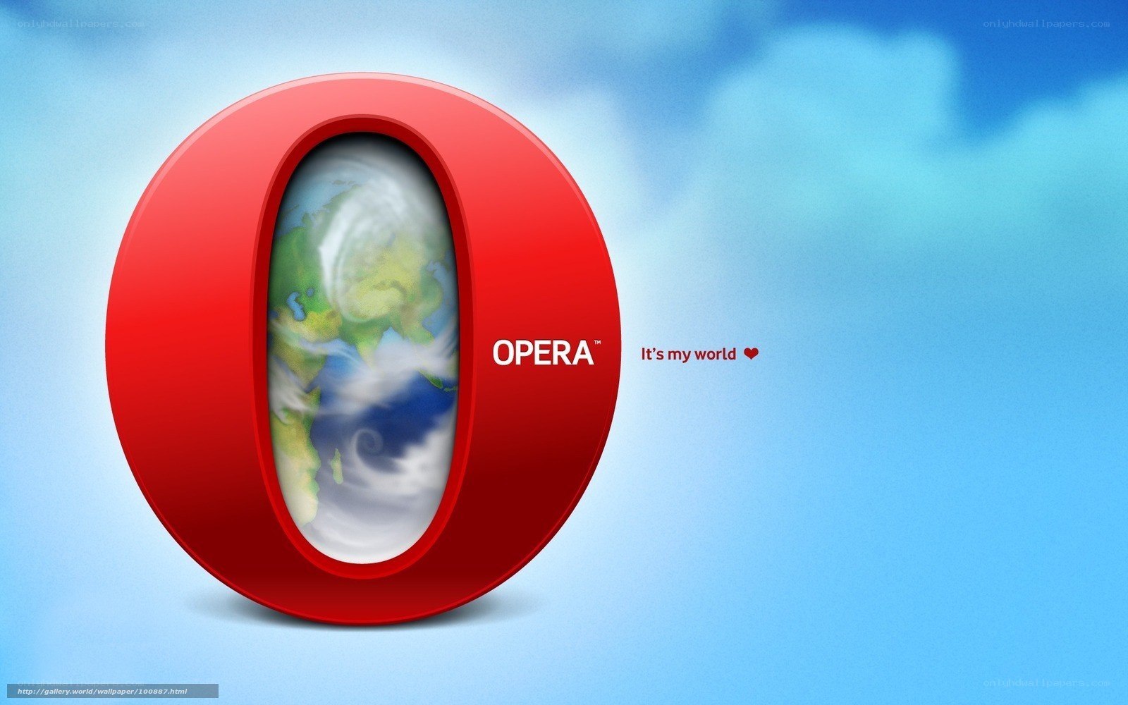Opera browser logo wallpaper