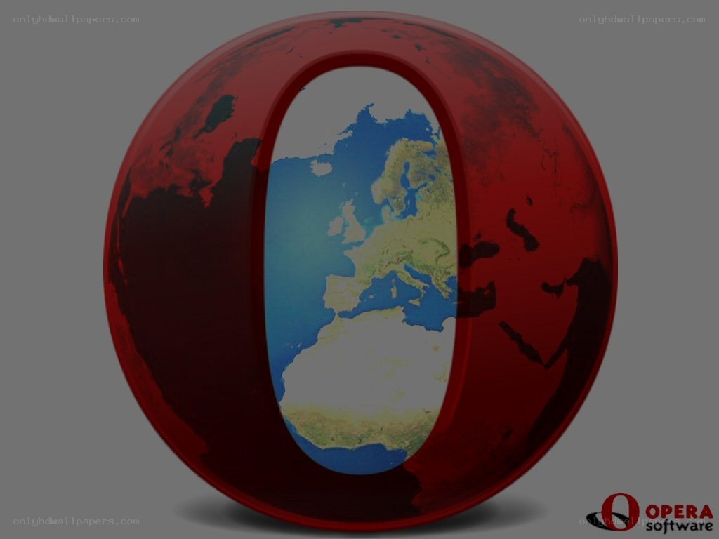 Opera browser logo with globe