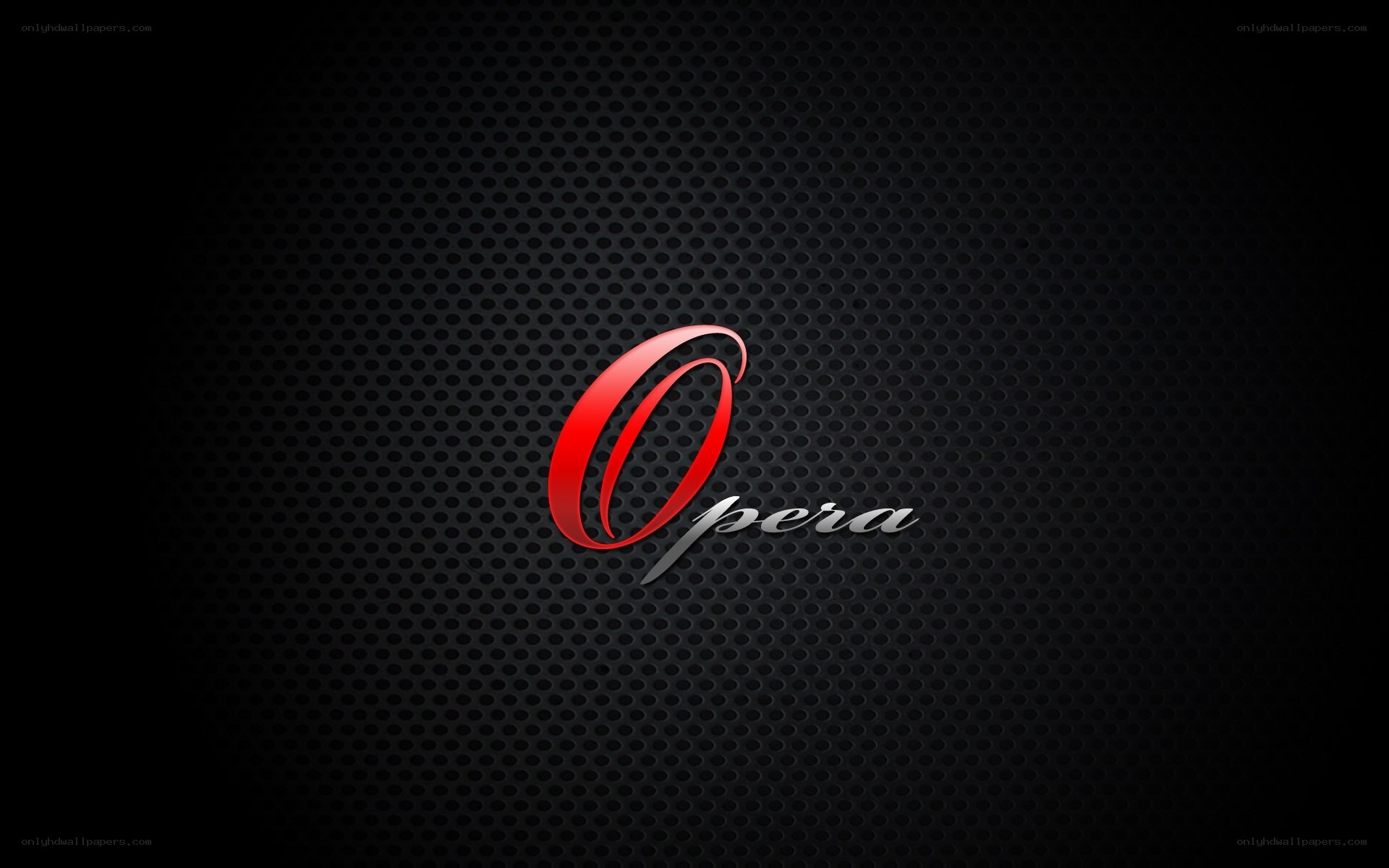 Opera logo on mesh background