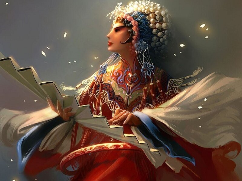 opera singer in traditional costume