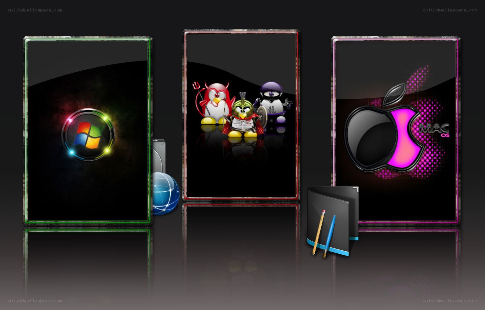 Operating system icons display