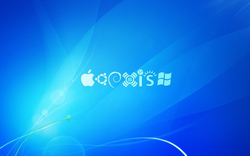 Operating System Logos — Blue, Serene