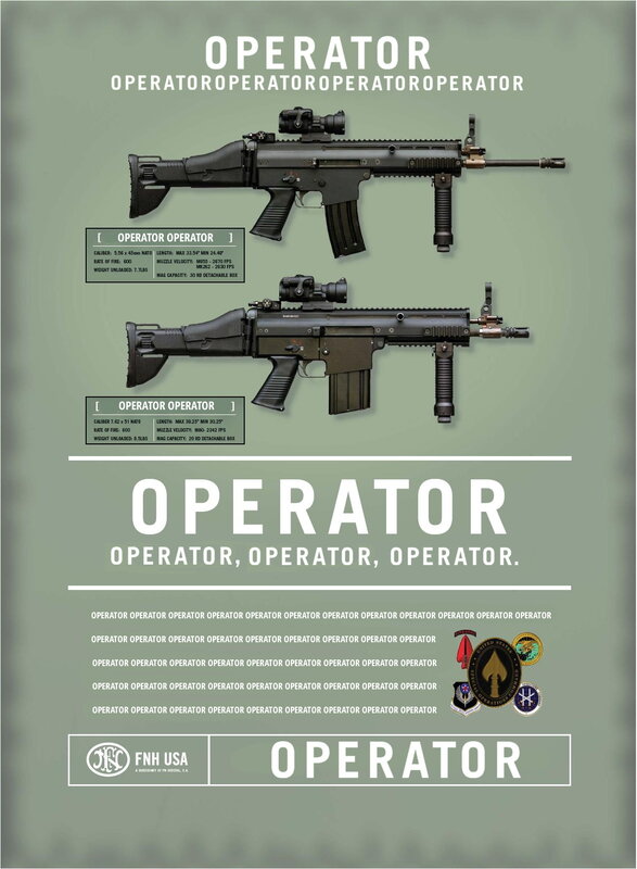 Operator rifle advertisement