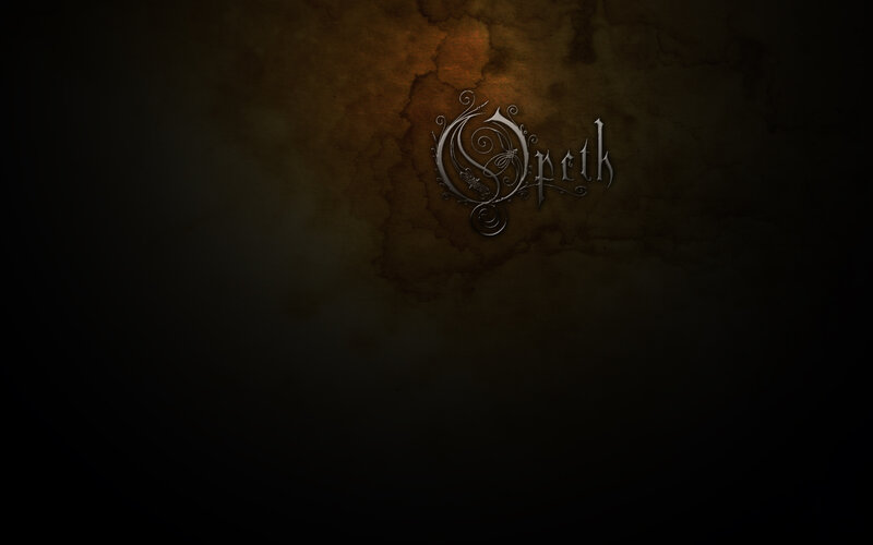 Opeth band logo on dark background