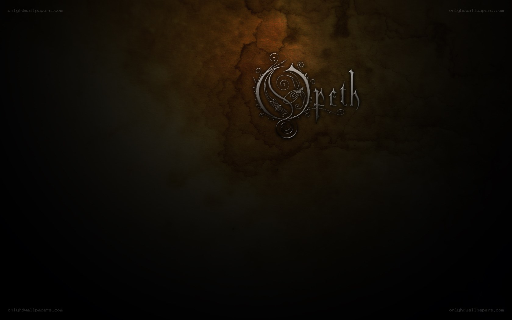 Opeth band logo on dark background