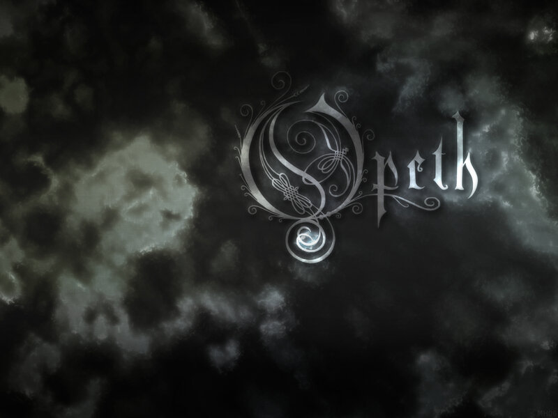 Opeth band logo on dark background