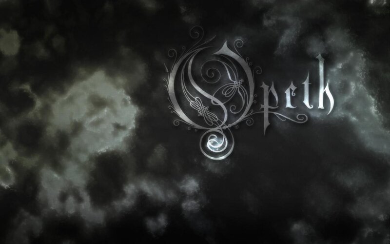 Opeth band logo on dark background