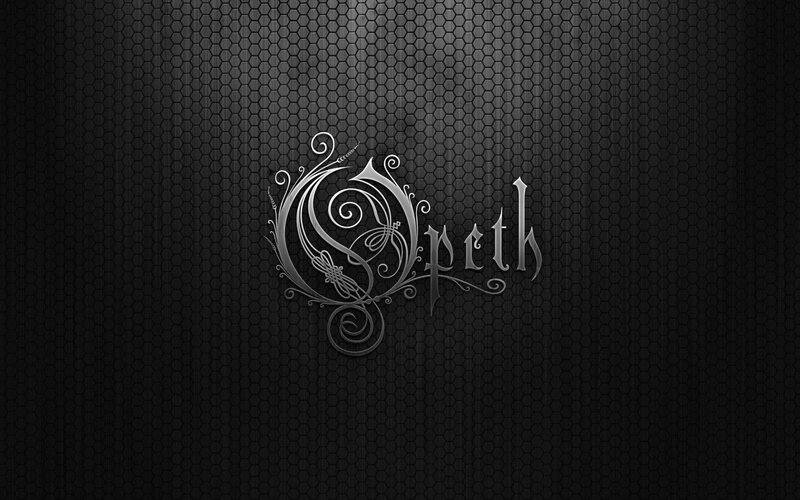 Opeth band logo on dark background