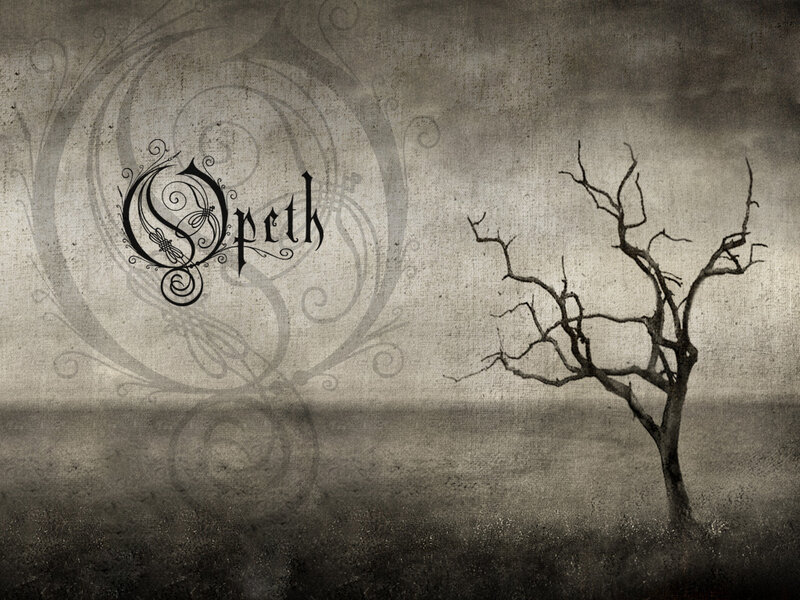 Opeth band logo with barren tree