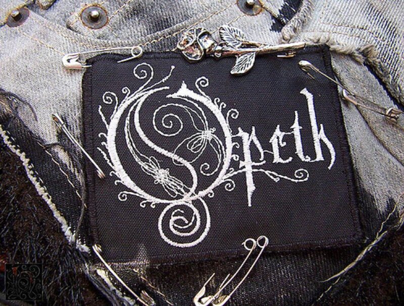 Opeth band patch on denim