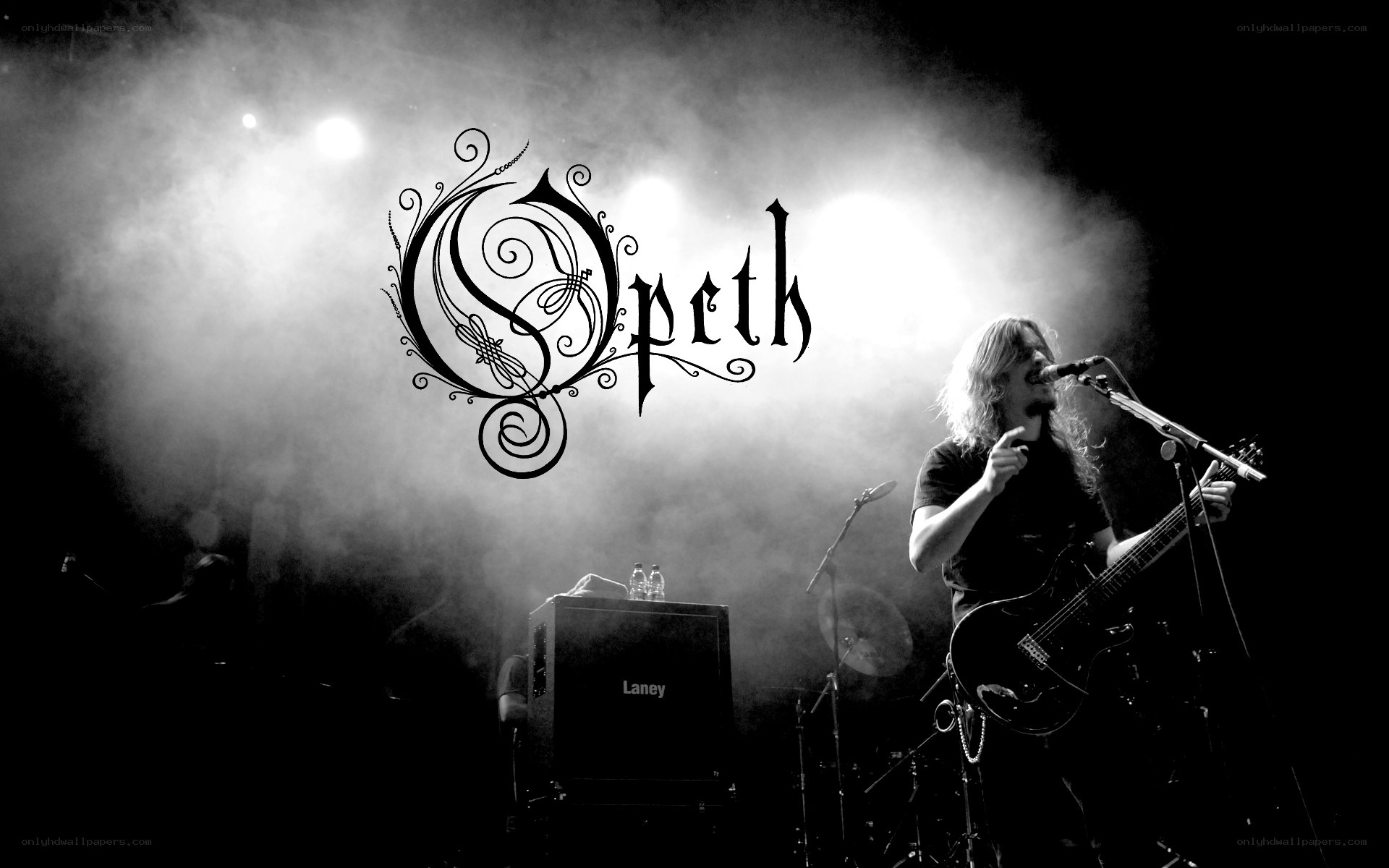 Opeth performing on stage