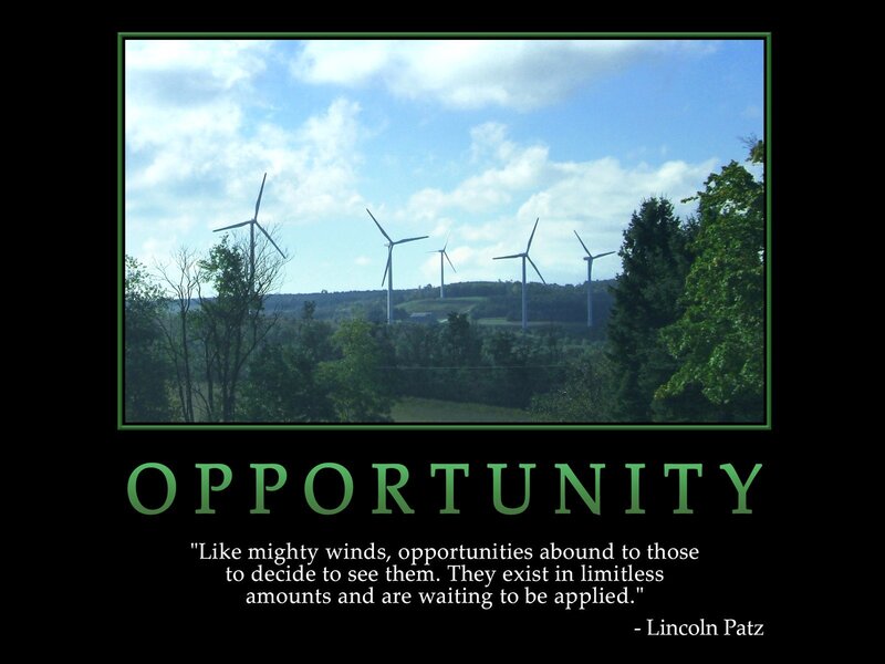 Opportunity with wind turbines