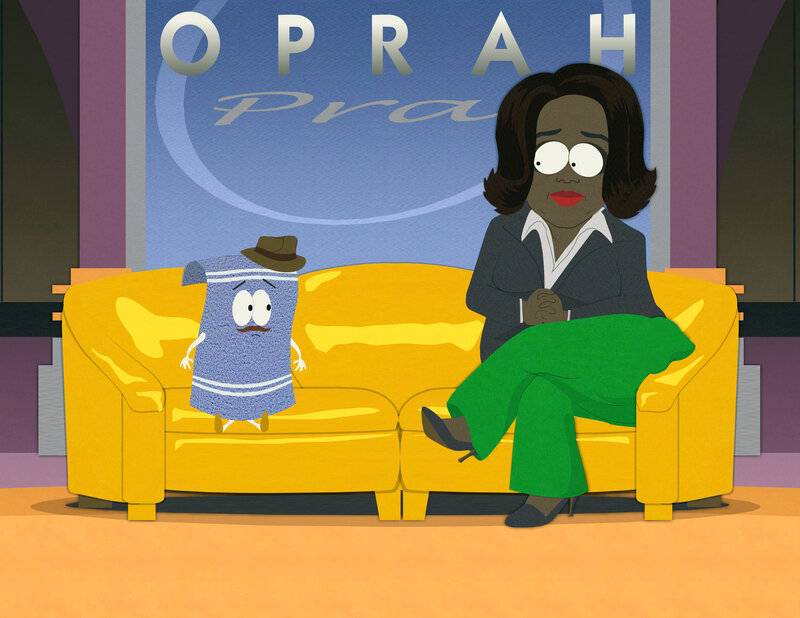 Oprah and Towelie on a talk show