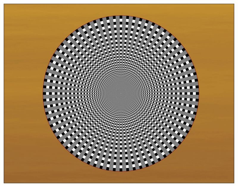 Optical Illusion Circle — Brown