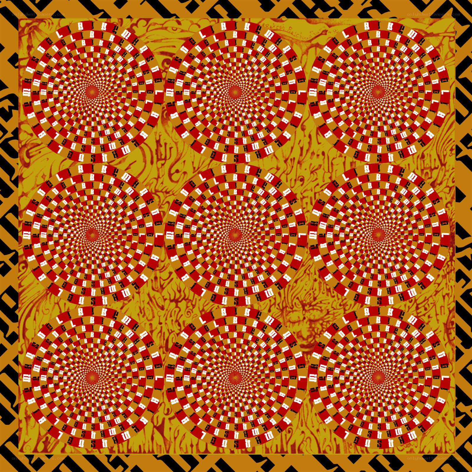 Optical illusion circles