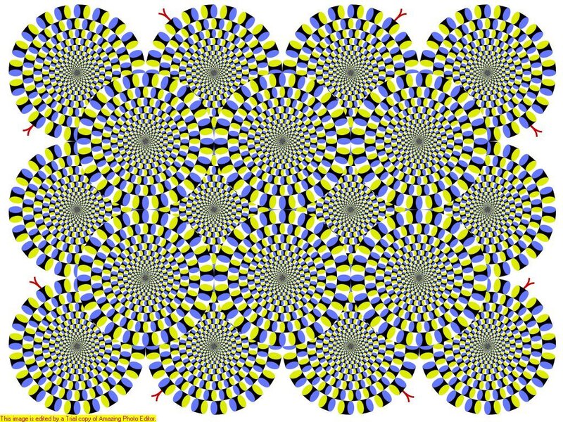 Optical Illusion Circles — Blue, Hypnotic, Abstract, Patterns