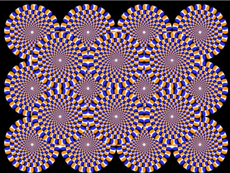 Optical Illusion Circles — Blue, Hypnotic