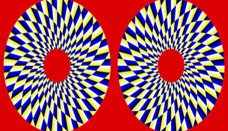 Optical Illusion Circles — Red, Hypnotic