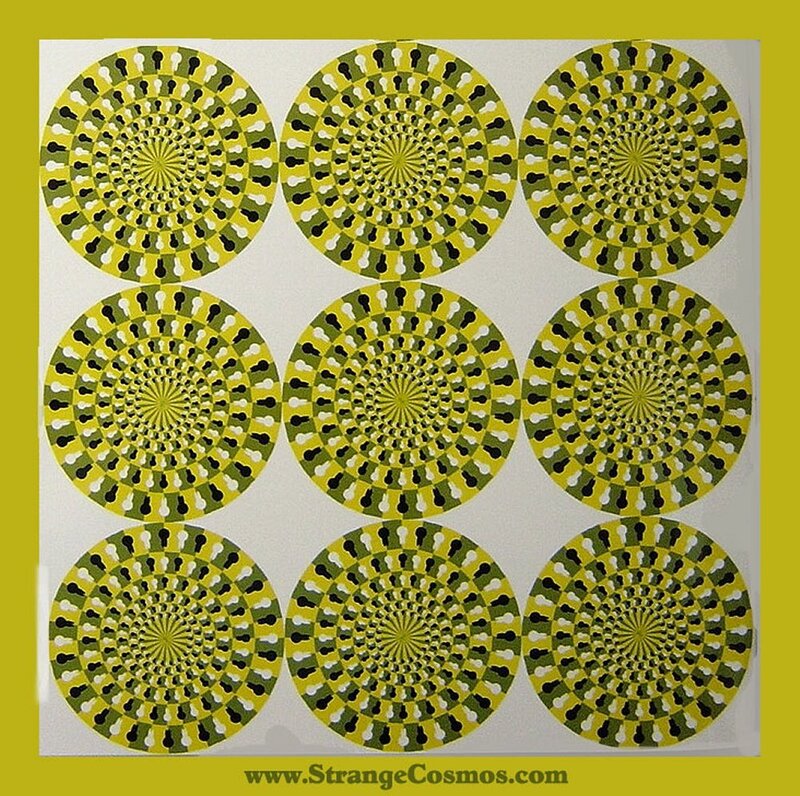 Optical Illusion Circles — Yellow