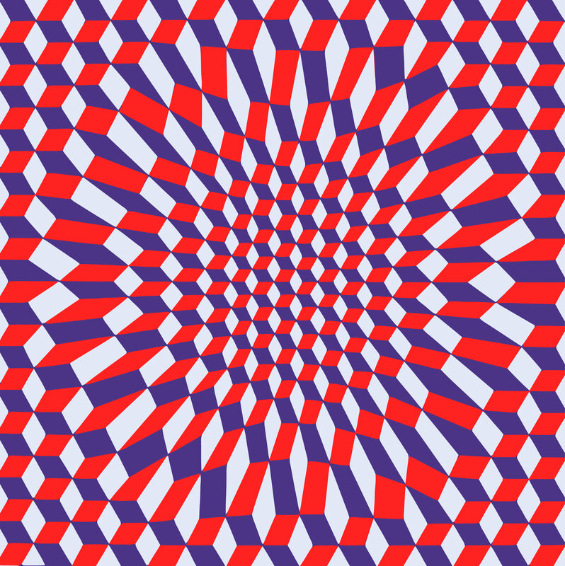 Optical illusion cube pattern
