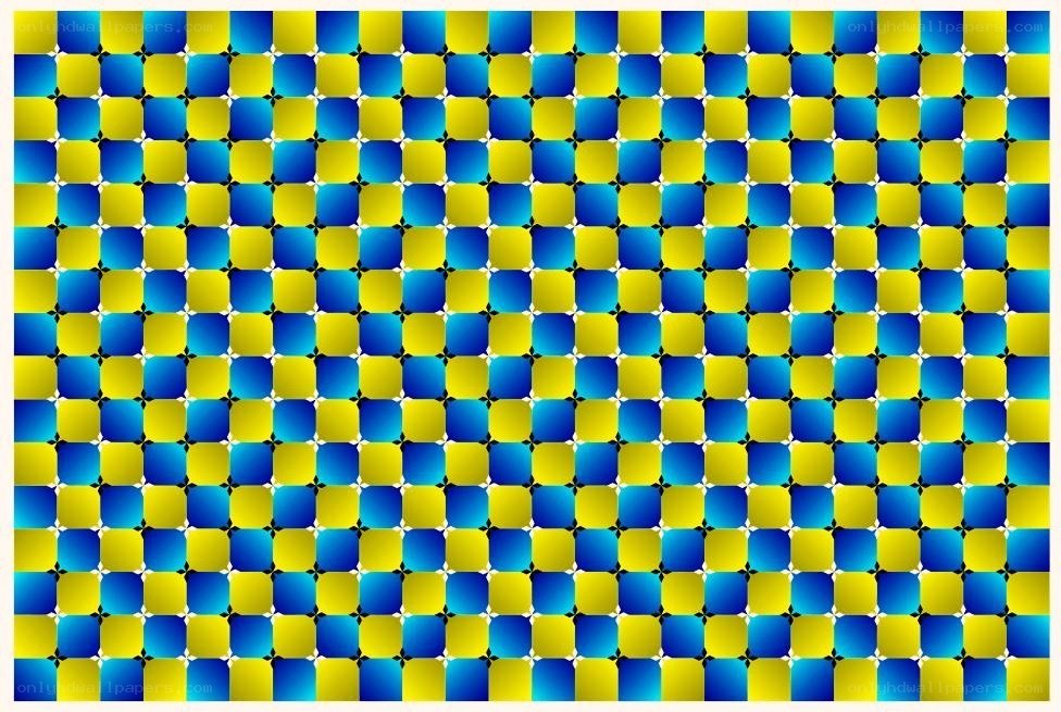 Optical illusion grid pattern
